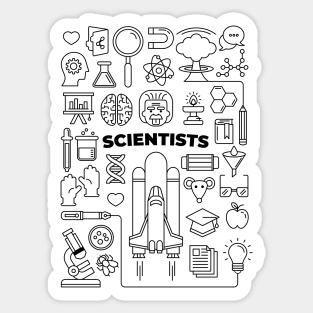 Profession Pattern-Scientists Sticker